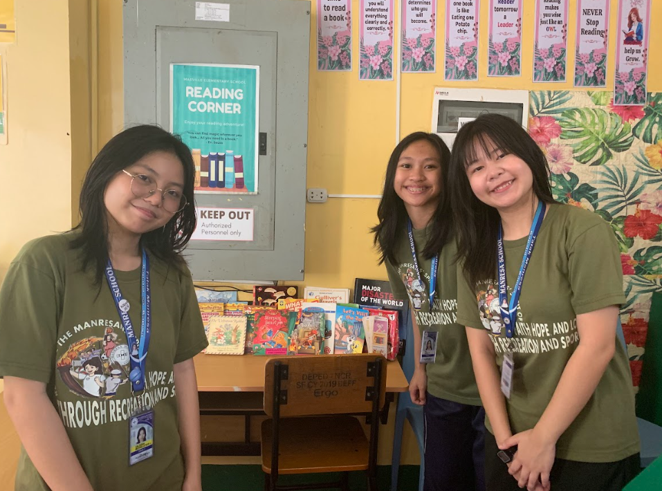 Reading materials donated to Masville Elementary School.